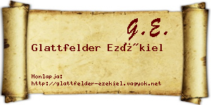 Glattfelder Ezékiel névjegykártya
